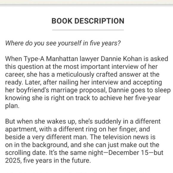 In Five Years Rebecca Serle Paperback Book Books Romance Fiction - Picture 2 of 8